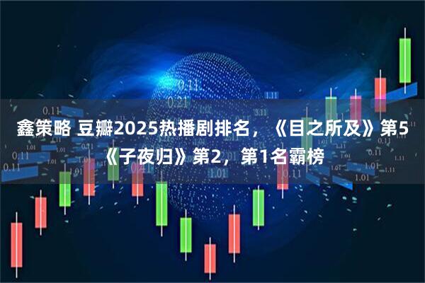 鑫策略 豆瓣2025热播剧排名，《目之所及》第5《子夜归》第2，第1名霸榜